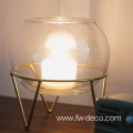 round glass candle holder